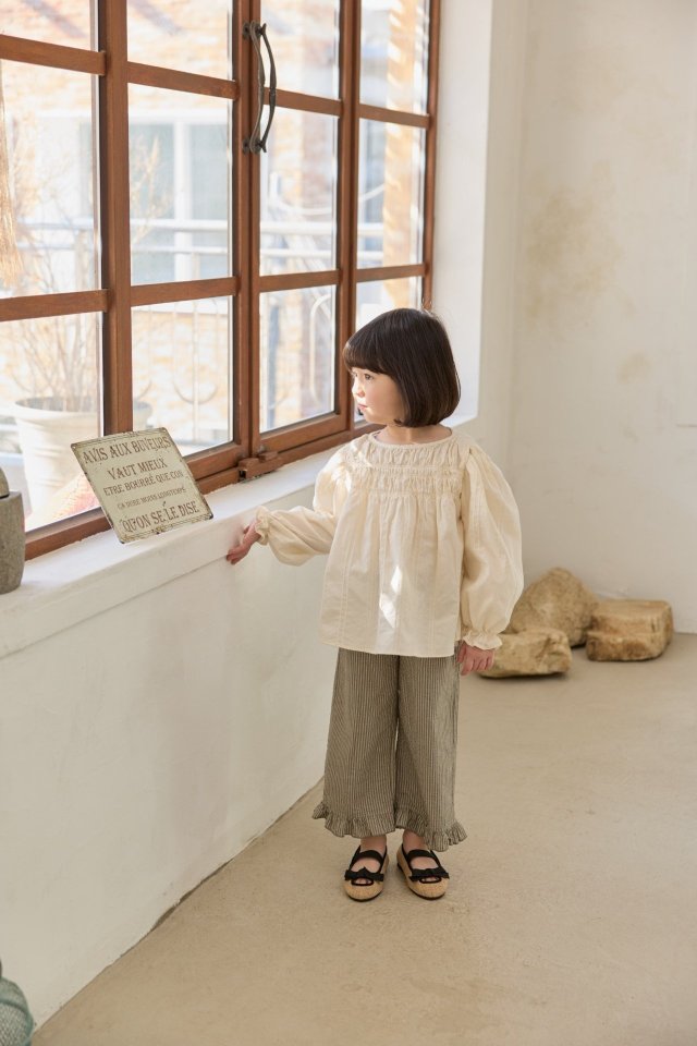 Stripe Frill Pants by Mon Atelier for Child - view 6