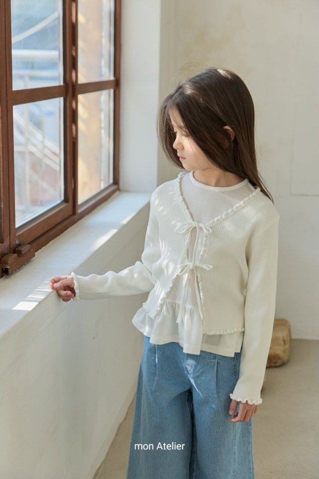 Mon Atelier - Korean Children Fashion - #childrensboutique - Soft Frill Tee - 11