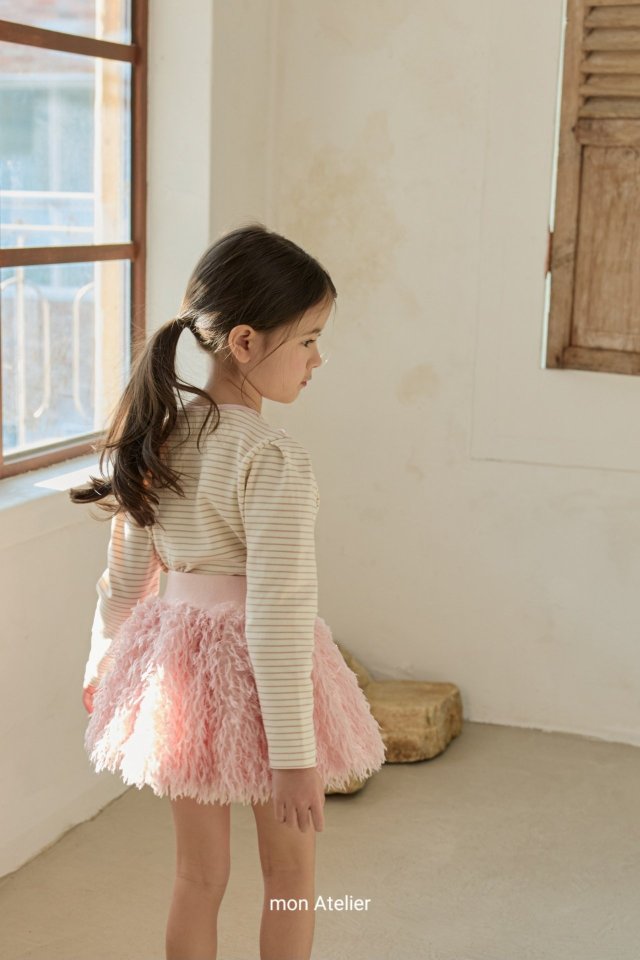 Mon Atelier - Korean Children Fashion - #childrensboutique - Ribbon Stripe Tee - 10