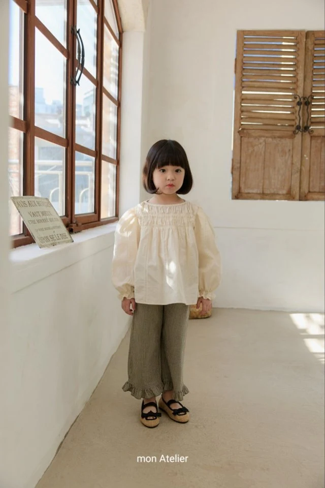 Mon Atelier - Korean Children Fashion - #childrensboutique - Shirring Tunic Blouse - 6