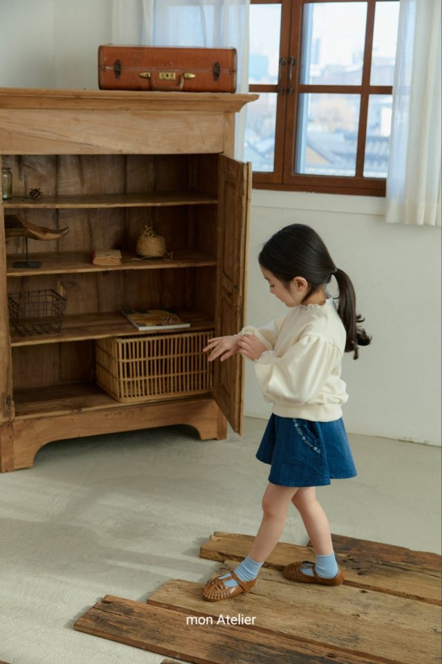 Culotte Denim Pants by Mon Atelier for Child - view 11