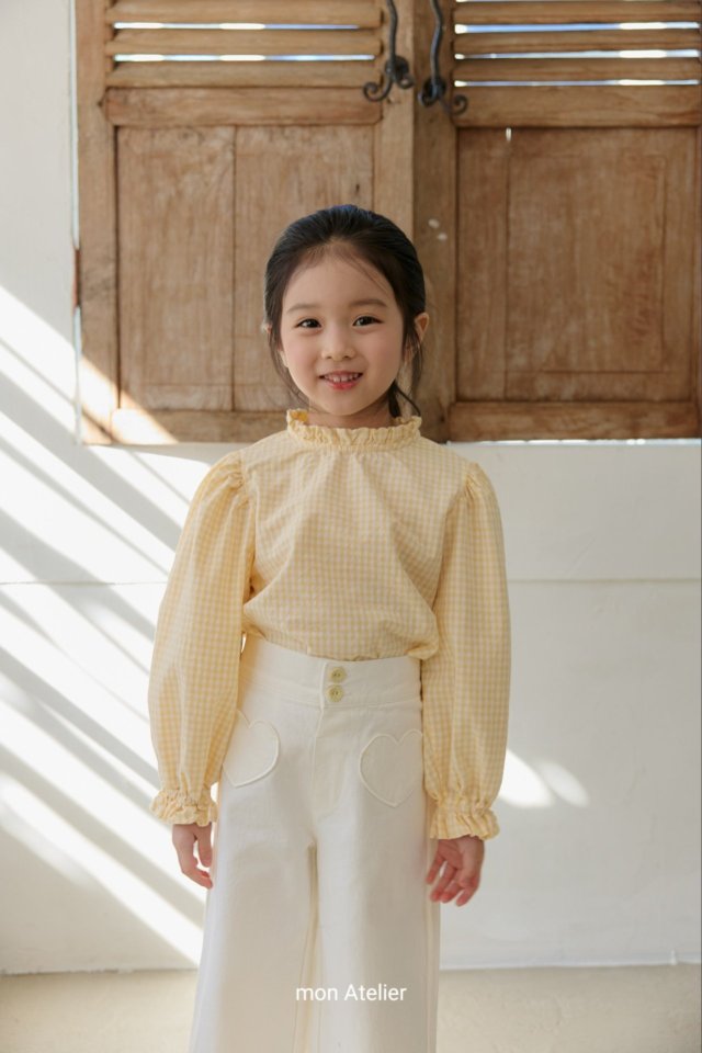Mon Atelier - Korean Children Fashion - #discoveringself - Check Frill Blouse - 7