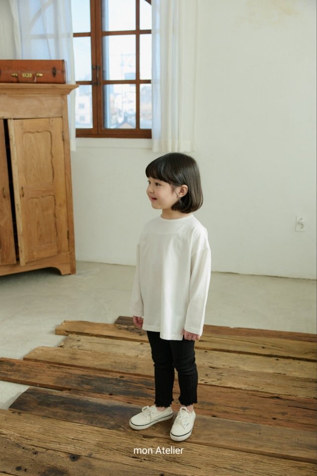 Mon Atelier - Korean Children Fashion - #fashionkids - Solid Long Tee - 3