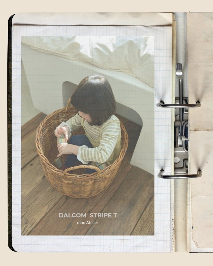 Mon Atelier - Korean Children Fashion - #fashionkids - Sweet Stripe Tee - 2