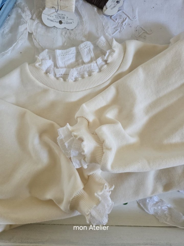 Mon Atelier - Korean Children Fashion - #fashionkids - Frill Sweatshirt - 12