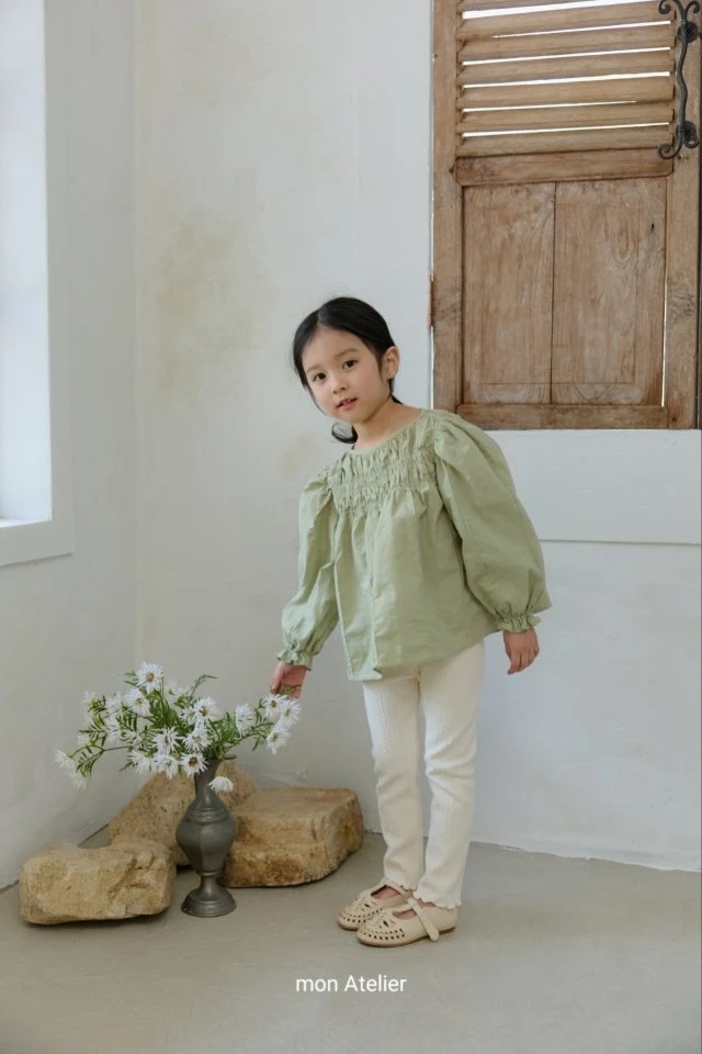 Mon Atelier - Korean Children Fashion - #fashionkids - Shirring Tunic Blouse - 9