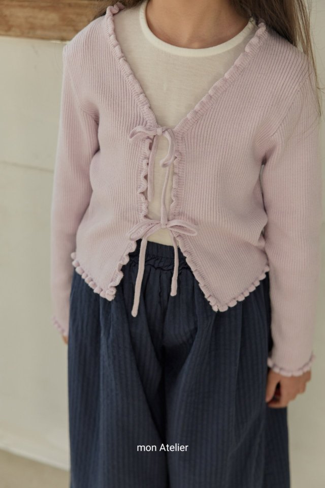 Mon Atelier - Korean Children Fashion - #fashionkids - Roem Frill Cardigan - 7