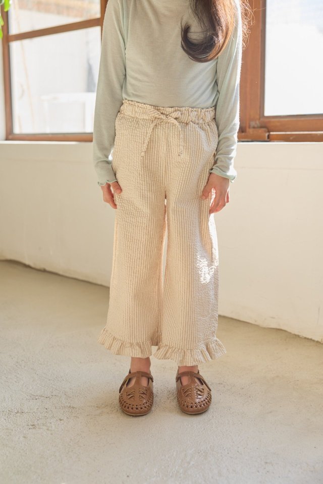 Stripe Frill Pants by Mon Atelier for Child - view 10