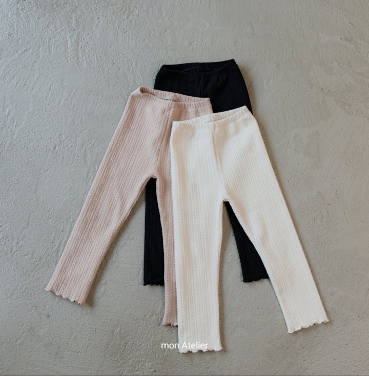 Mon Atelier - Korean Children Fashion - #kidsstore - Jacquard Leggings - 12