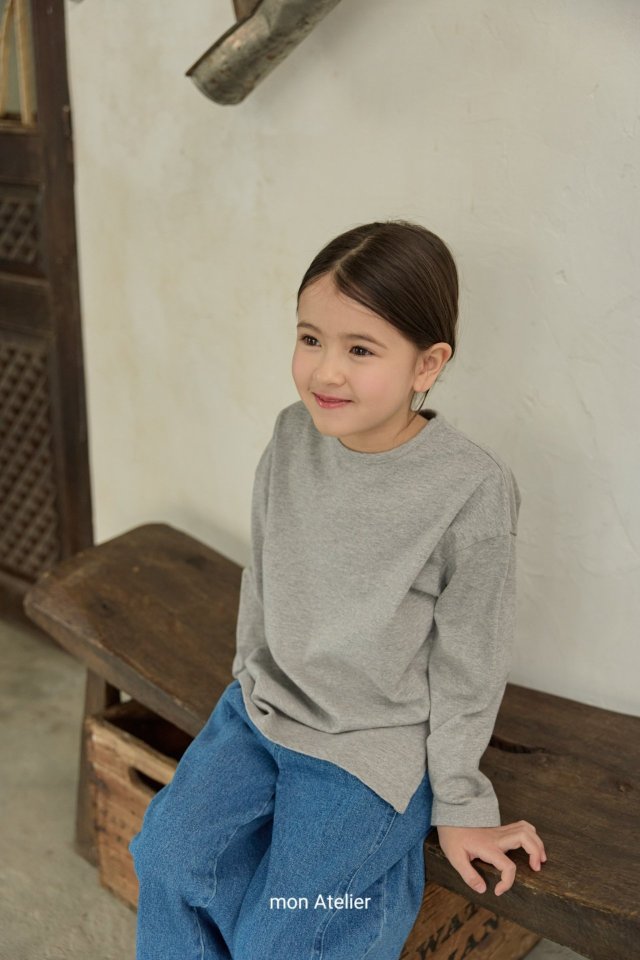 Mon Atelier - Korean Children Fashion - #kidsstore - Solid Long Tee - 5
