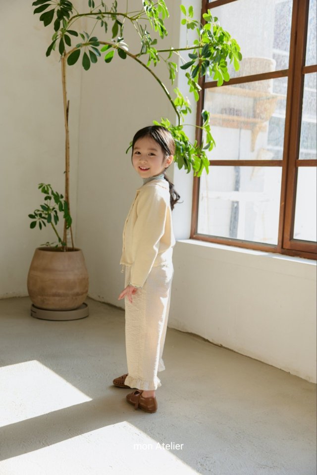 Stripe Frill Pants by Mon Atelier for Child - view 12