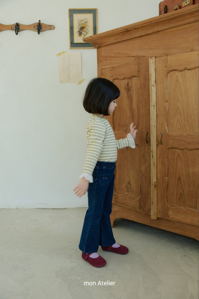 Mon Atelier - Korean Children Fashion - #kidzfashiontrend - Sweet Stripe Tee - 5