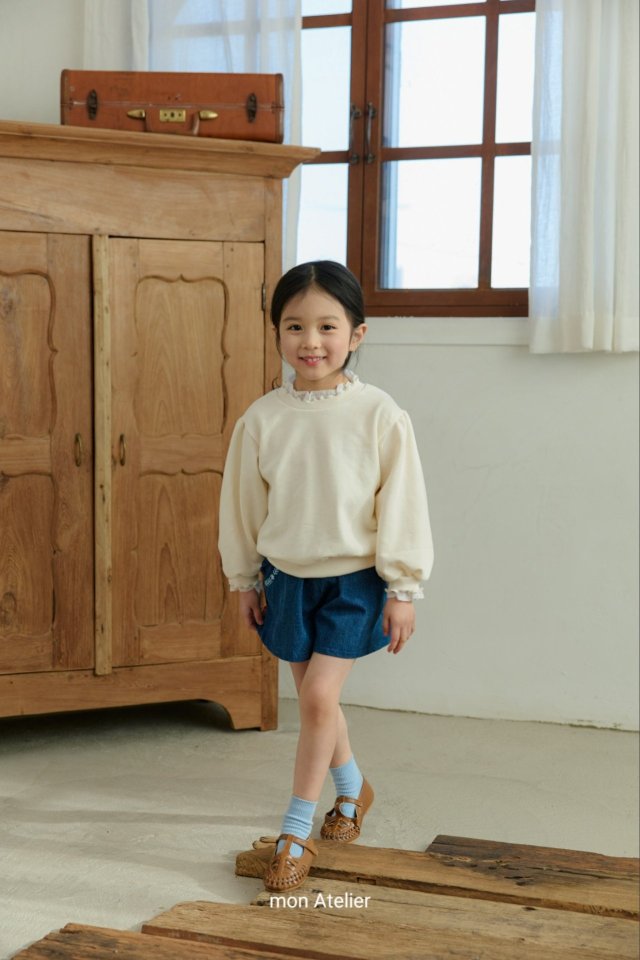 Mon Atelier - Korean Children Fashion - #littlefashionista - Frill Sweatshirt - 3
