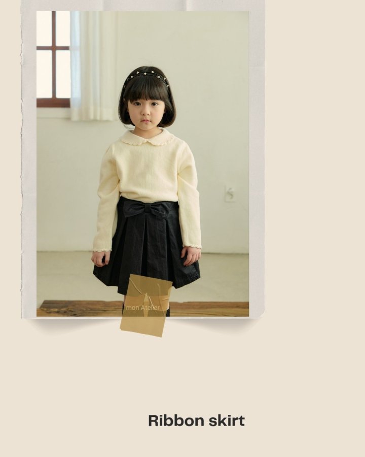 Mon Atelier - Korean Children Fashion - #minifashionista - Ribbon Skirt - 2
