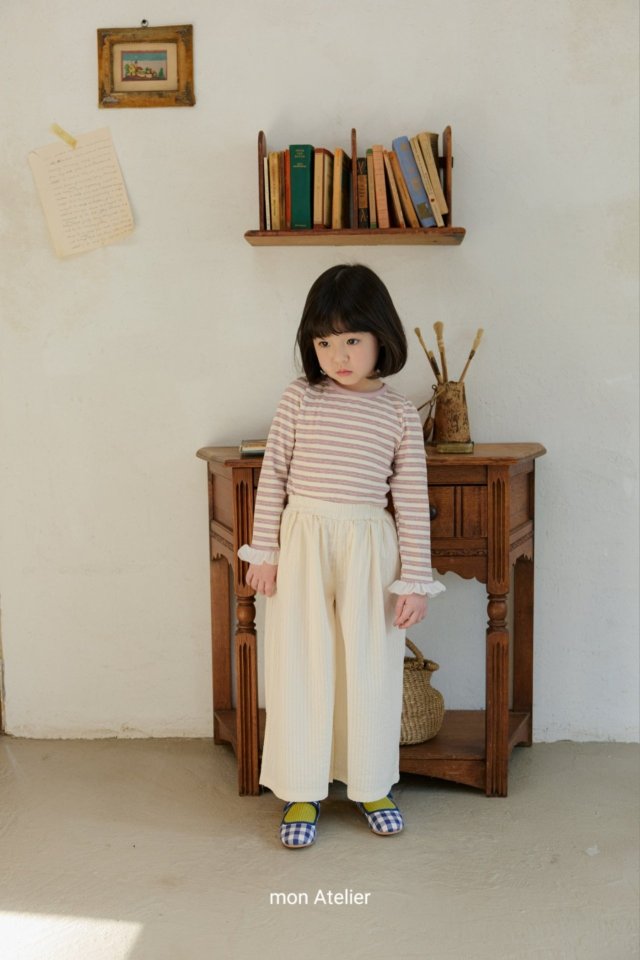 Mon Atelier - Korean Children Fashion - #minifashionista - Sweet Stripe Tee - 9
