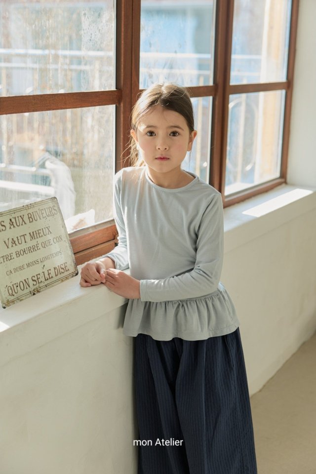 Mon Atelier - Korean Children Fashion - #prettylittlegirls - Soft Frill Tee - 8