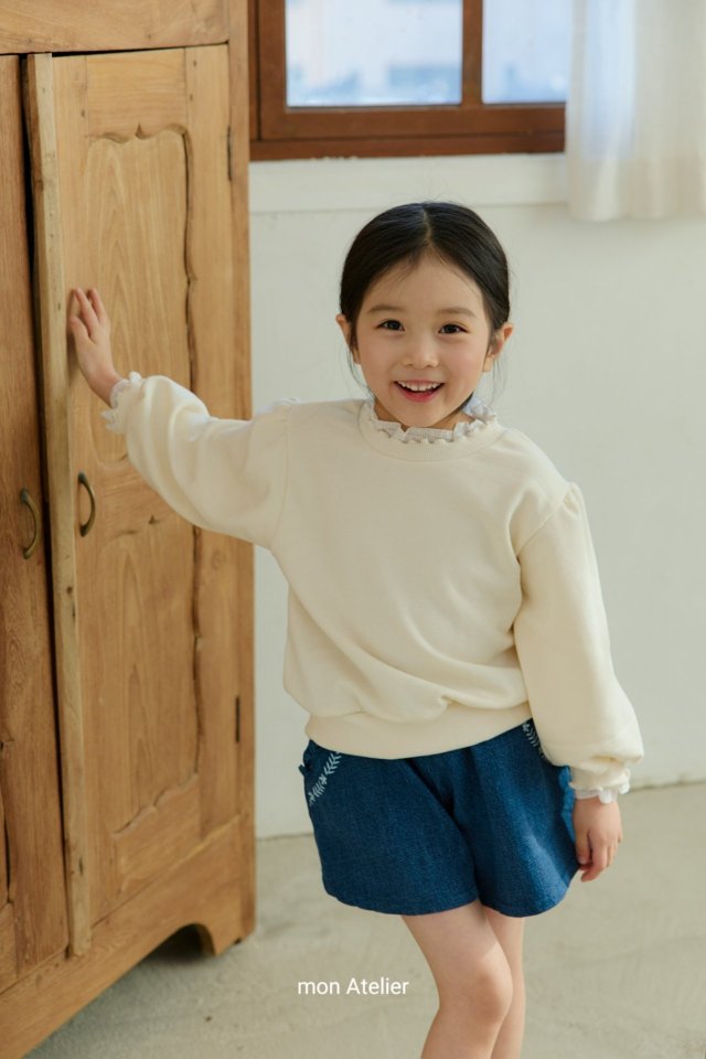 Mon Atelier - Korean Children Fashion - #prettylittlegirls - Frill Sweatshirt - 6