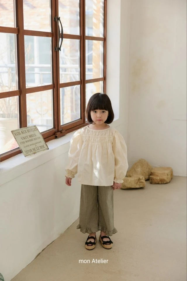 Mon Atelier - Korean Children Fashion - #prettylittlegirls - Shirring Tunic Blouse - 3
