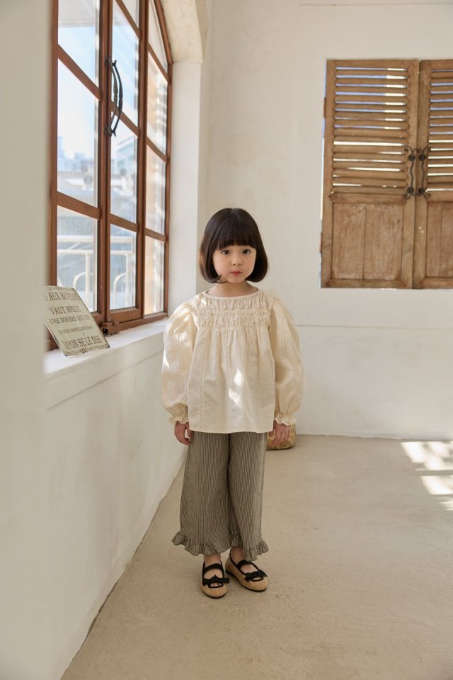 Stripe Frill Pants by Mon Atelier for Child - view 4