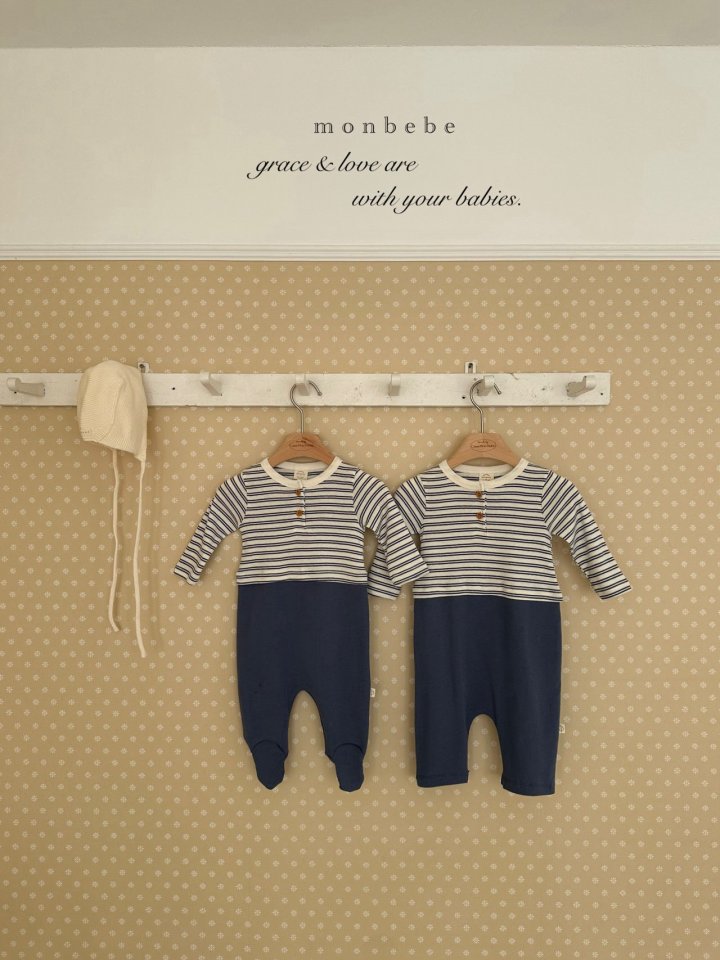 Monbebe - Korean Baby Fashion - #babyboutique - Stripe Two-Tone Suit - 6