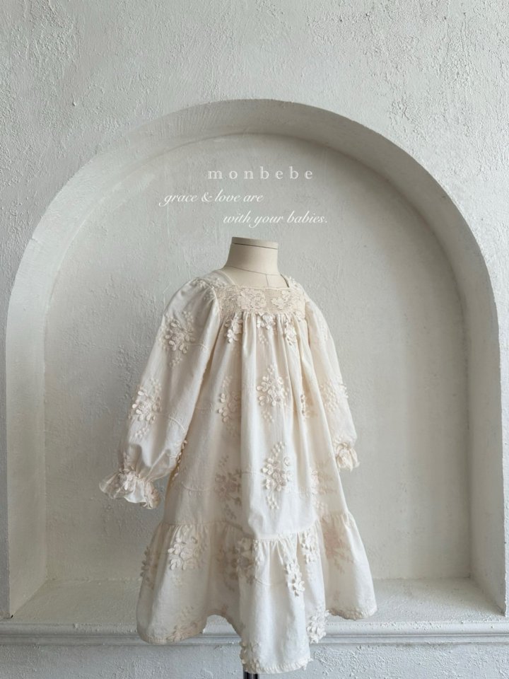 Monbebe - Korean Baby Fashion - #babyboutiqueclothing - Flora Vintage One-Piece - 5