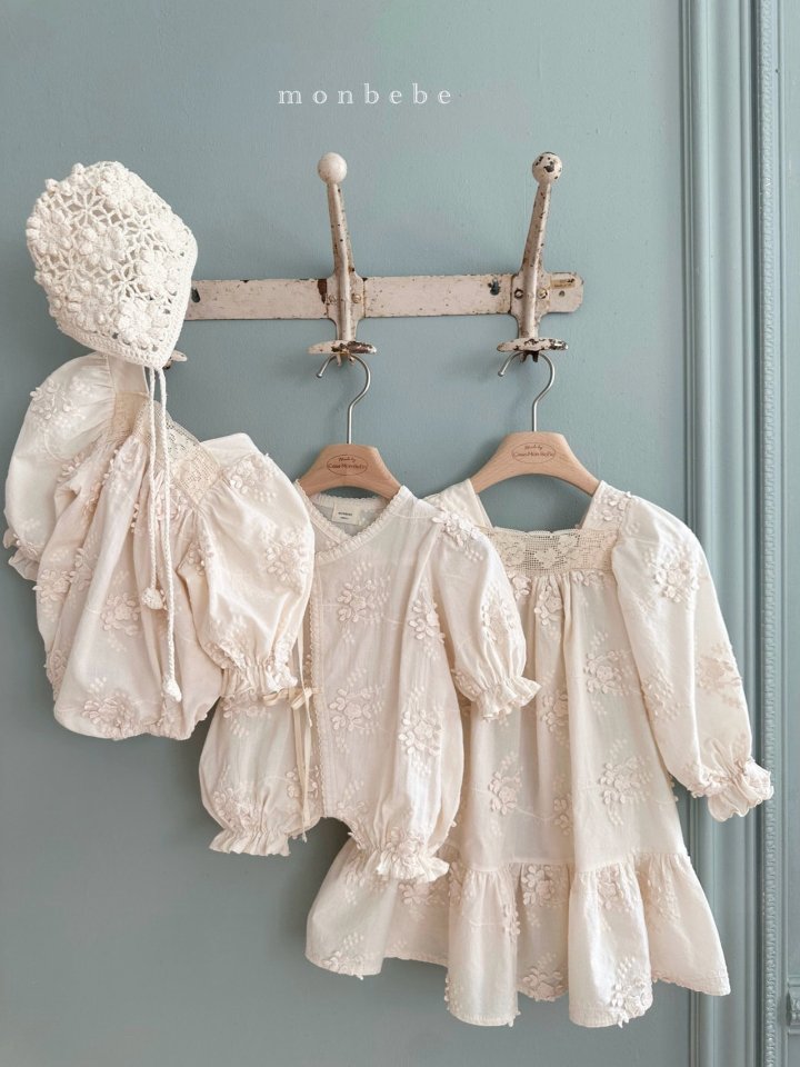 Monbebe - Korean Baby Fashion - #babyclothing - Flora Vintage One-Piece - 6