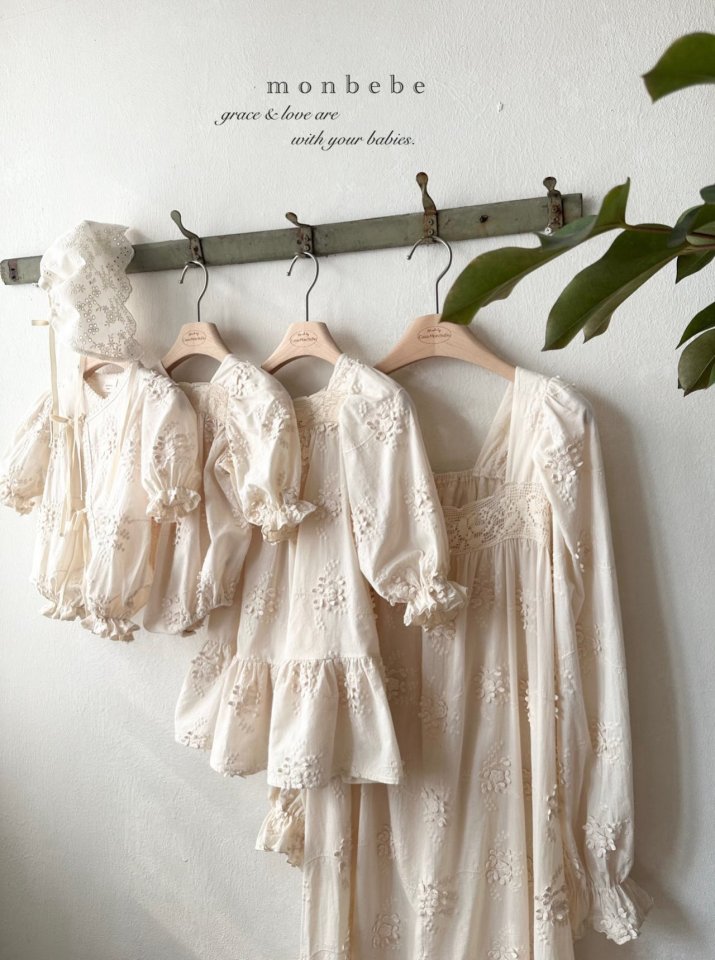 Monbebe - Korean Baby Fashion - #babygirlfashion - Flora Vintage One-Piece - 9