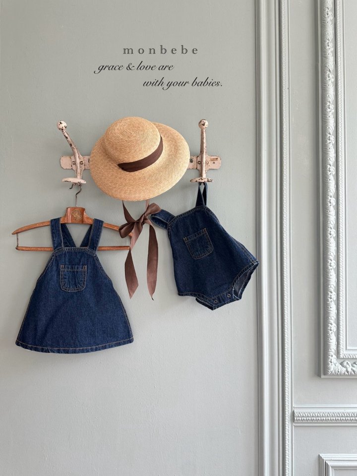 Monbebe - Korean Baby Fashion - #babyoninstagram - Bongbong Denim Overall Pants - 7