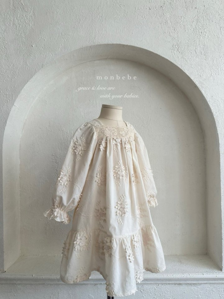 Monbebe - Korean Baby Fashion - #onlinebabyboutique - Flora Vintage One-Piece