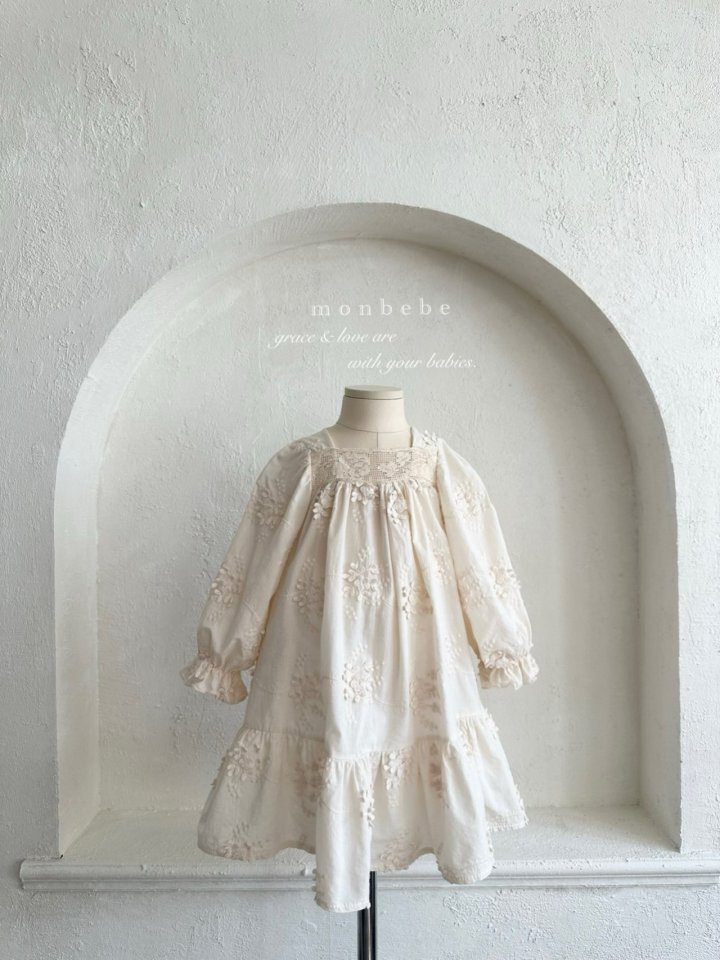 Monbebe - Korean Baby Fashion - #onlinebabyshop - Flora Vintage One-Piece - 2