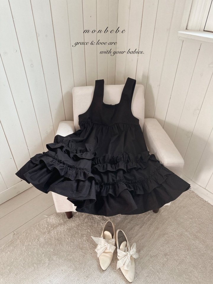 Monbebe - Korean Women Fashion - #womensfashion - Mono Frill One-Piece (Adult) - 4