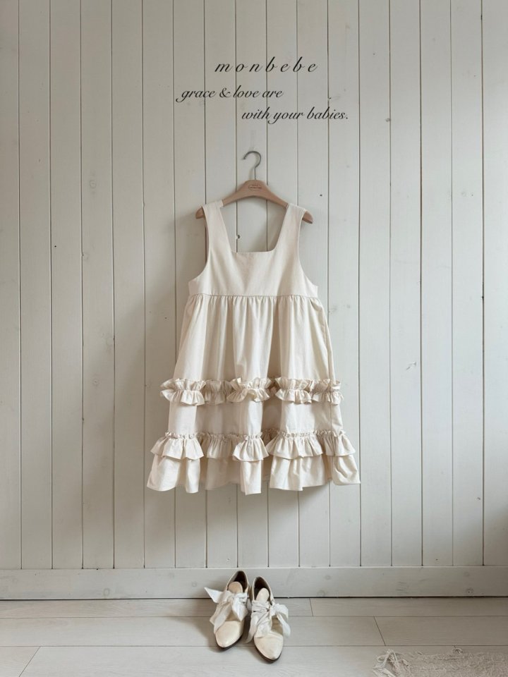 Monbebe - Korean Women Fashion - #womensfashion - Mono Frill One-Piece (Adult) - 5