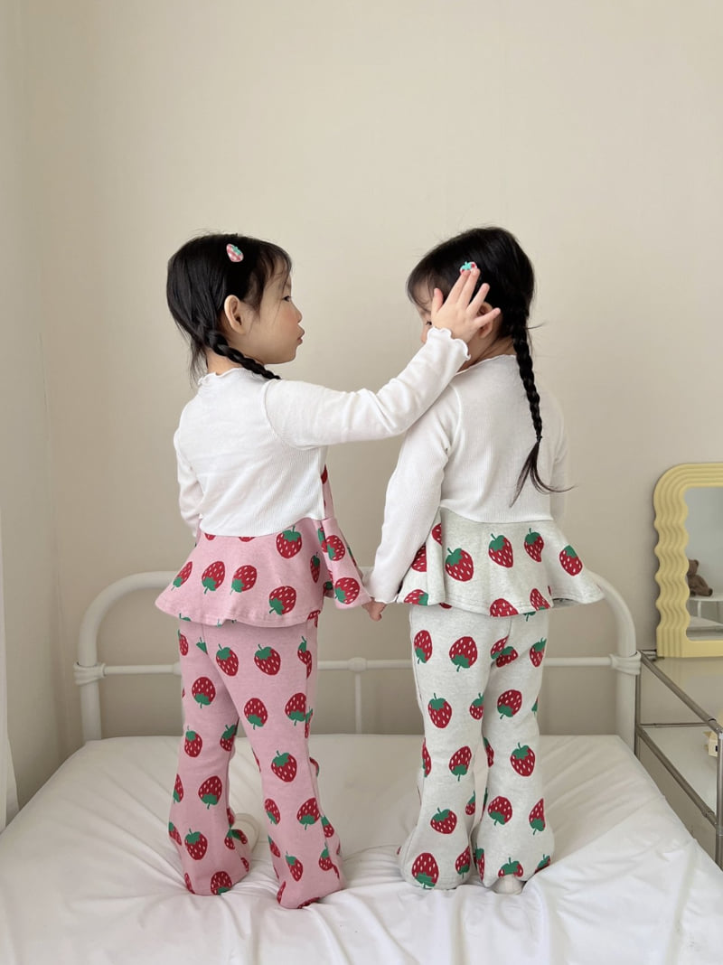 Moran - Korean Children Fashion - #Kfashion4kids - Strawberry Bustier Set - 9