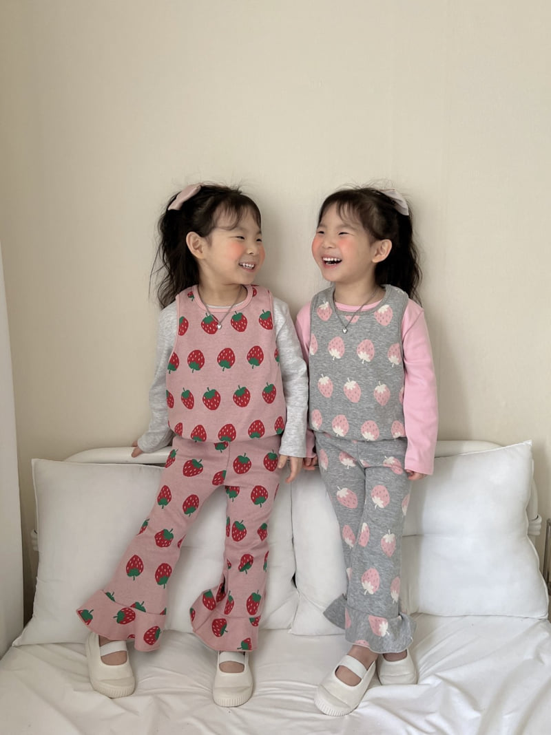 Moran - Korean Children Fashion - #Kfashion4kids - Strawberry Juice Set - 3