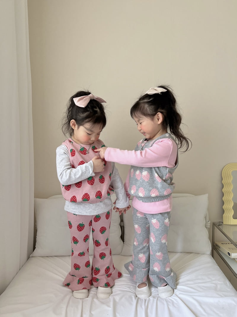 Moran - Korean Children Fashion - #discoveringself - Strawberry Juice Set - 12
