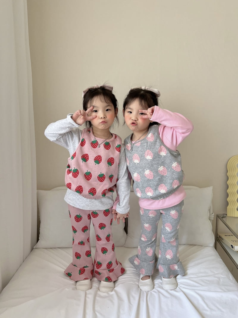 Moran - Korean Children Fashion - #kidsstore - Strawberry Juice Set