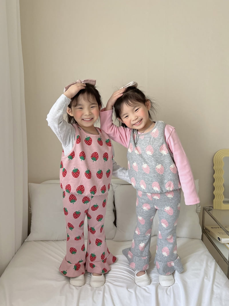 Moran - Korean Children Fashion - #Kfashion4kids - Strawberry Juice Set - 4