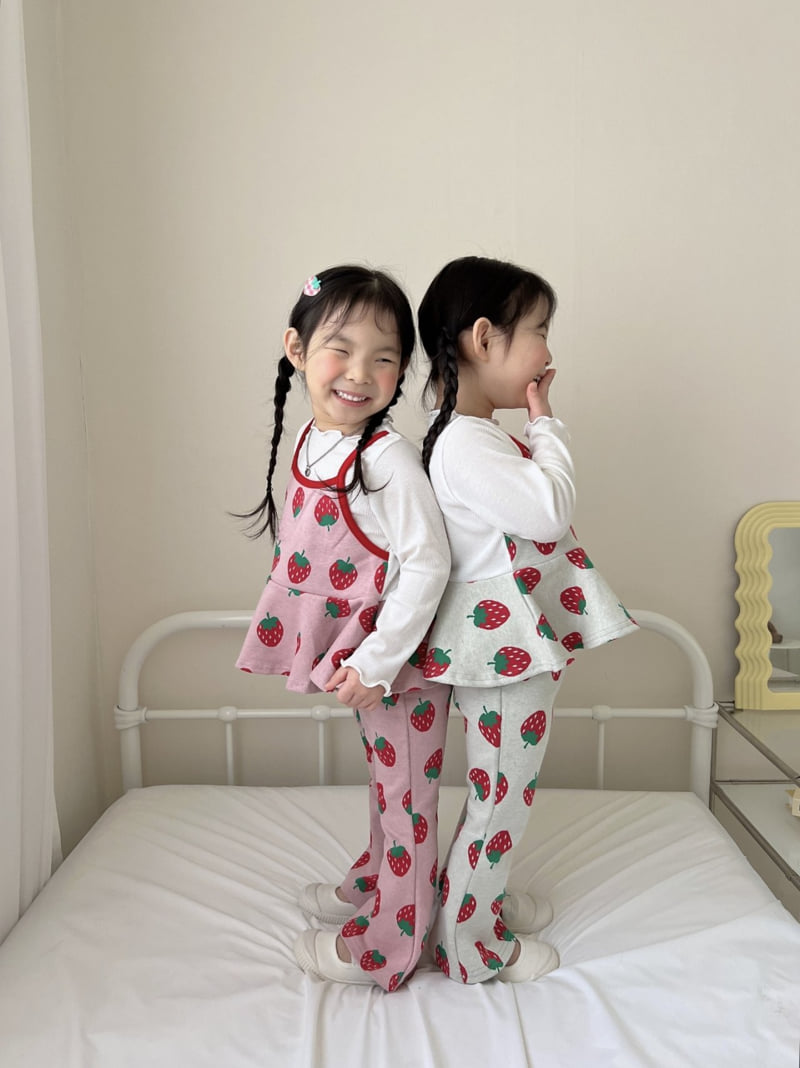Moran - Korean Children Fashion - #minifashionista - Strawberry Bustier Set - 12