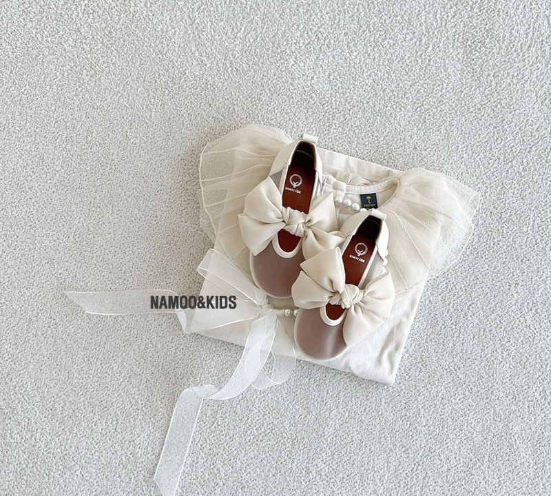 Namoo & Kids - Korean Children Fashion - #Kfashion4kids - Yui Chiffon Ribbon Flat Shoes - 3