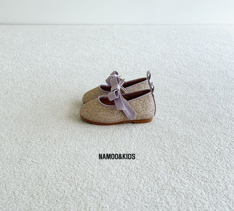 Namoo & Kids - Korean Children Fashion - #childrensboutique - Ppona Glitter Ribbon Mary Jane Shoes - 6