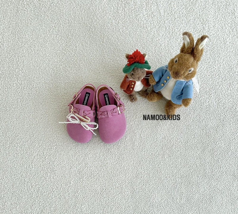 Namoo & Kids - Korean Children Fashion - #discoveringself - Madison Suede Slide Shoes (Detachable Deco) - 9