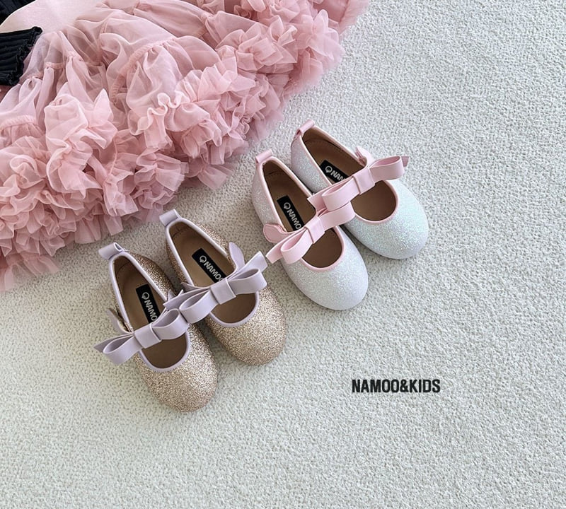 Namoo & Kids - Korean Children Fashion - #discoveringself - Ppona Glitter Ribbon Mary Jane Shoes - 8