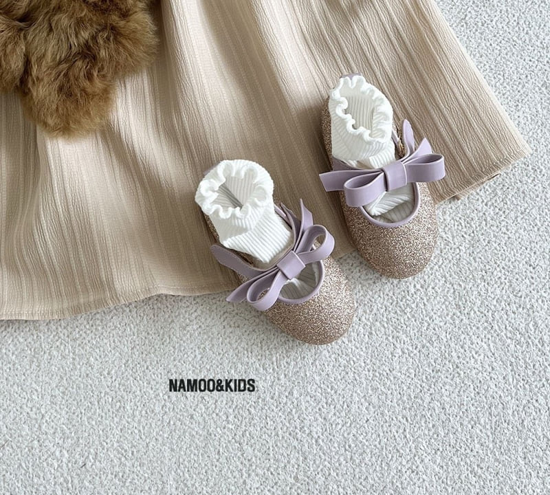 Namoo & Kids - Korean Children Fashion - #kidsstore - Ppona Glitter Ribbon Mary Jane Shoes - 11