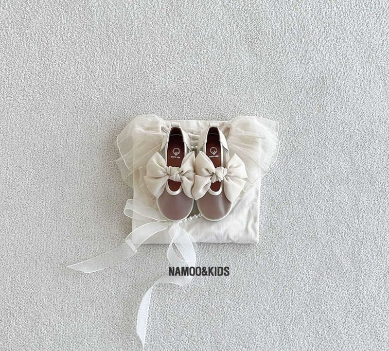 Namoo & Kids - Korean Children Fashion - #kidzfashiontrend - Yui Chiffon Ribbon Flat Shoes - 2