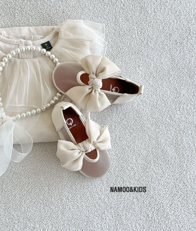 Namoo & Kids - Korean Children Fashion - #Kfashion4kids - Yui Chiffon Ribbon Flat Shoes - 4