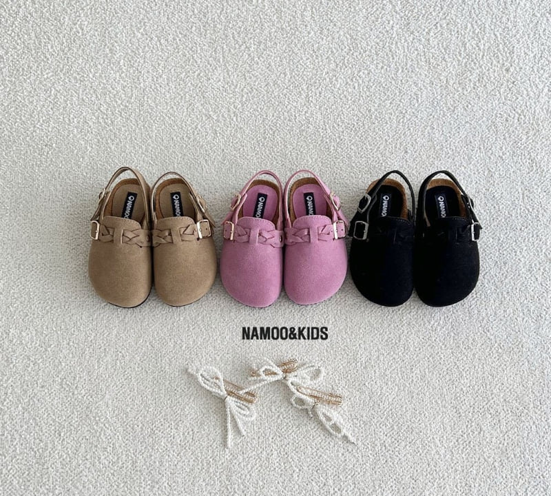Namoo & Kids - Korean Children Fashion - #minifashionista - Madison Suede Slide Shoes (Detachable Deco)