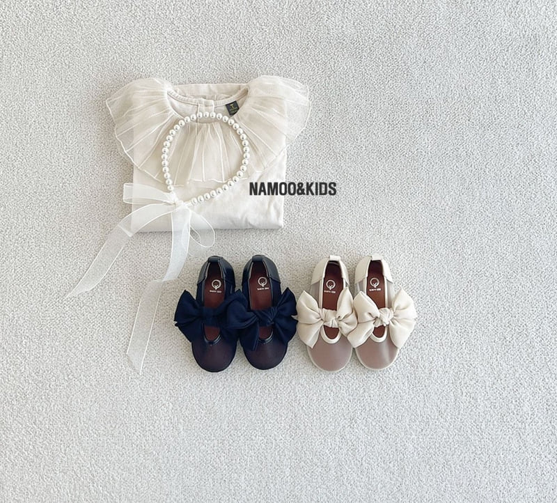 Namoo & Kids - Korean Children Fashion - #stylishchildhood - Yui Chiffon Ribbon Flat Shoes - 10