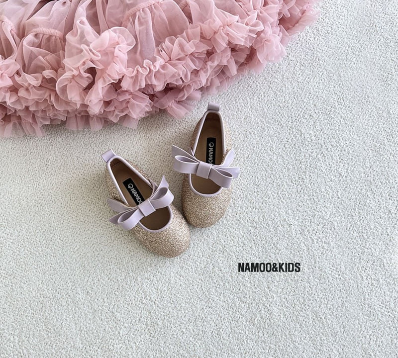 Namoo & Kids - Korean Children Fashion - #toddlerclothing - Ppona Glitter Ribbon Mary Jane Shoes - 4