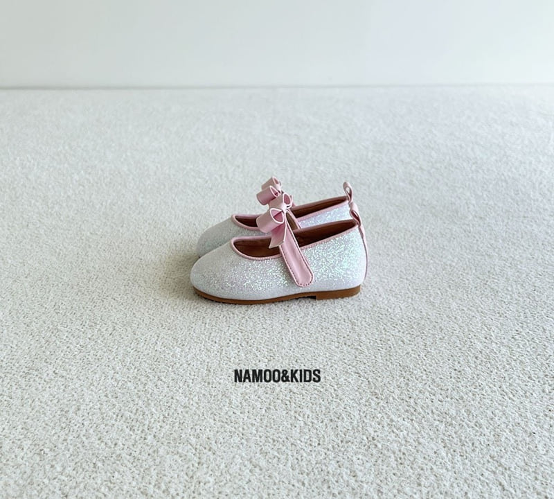 Namoo & Kids - Korean Children Fashion - #todddlerfashion - Ppona Glitter Ribbon Mary Jane Shoes - 2