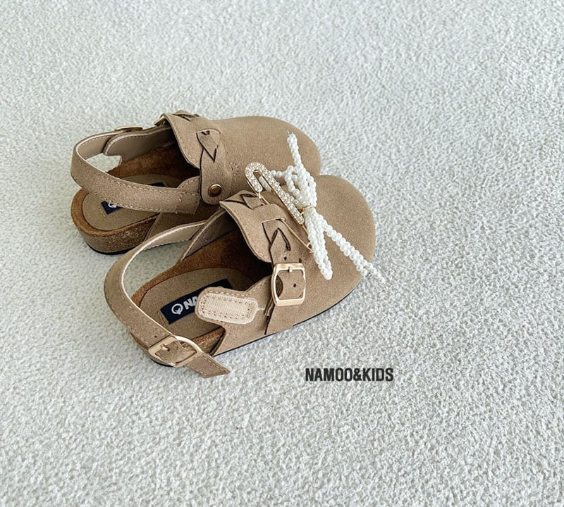 Namoo & Kids - Korean Children Fashion - #todddlerfashion - Madison Suede Slide Shoes (Detachable Deco) - 4